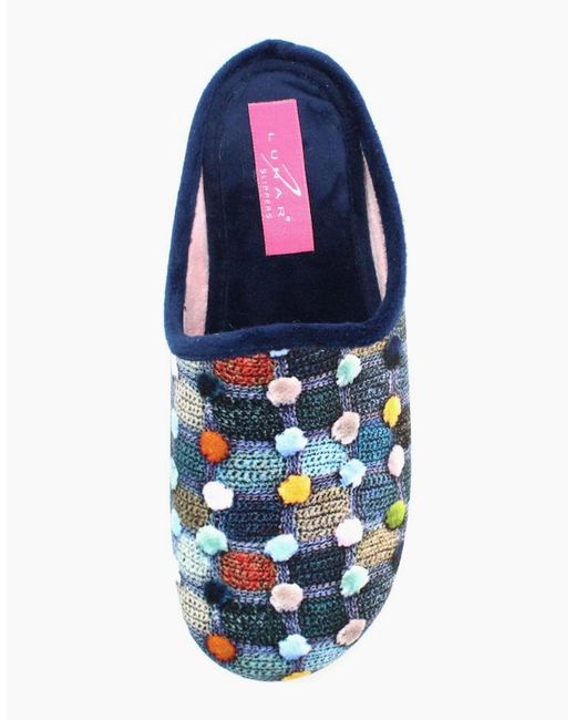 Lunar Blue Crackle Slippers