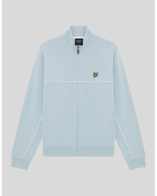 Lyle & Scott Blue Lyle & Scott Piped Full Zip Track Top for men