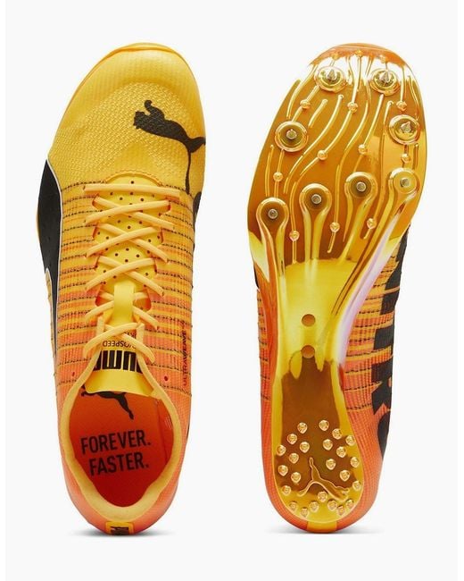 PUMA Orange Evospeed Sprint Nitro 2 Track Running Spikes for men
