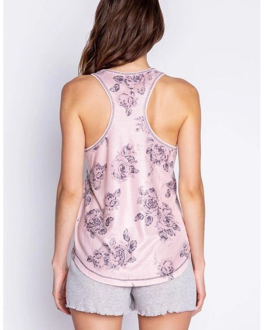 Pj Salvage Pink Salvage Scoop Neck Tank