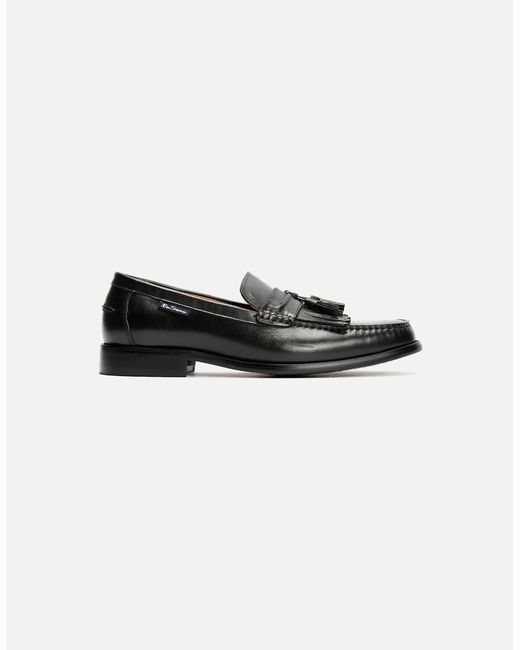 Ben Sherman Black Buster Leather Loafers for men