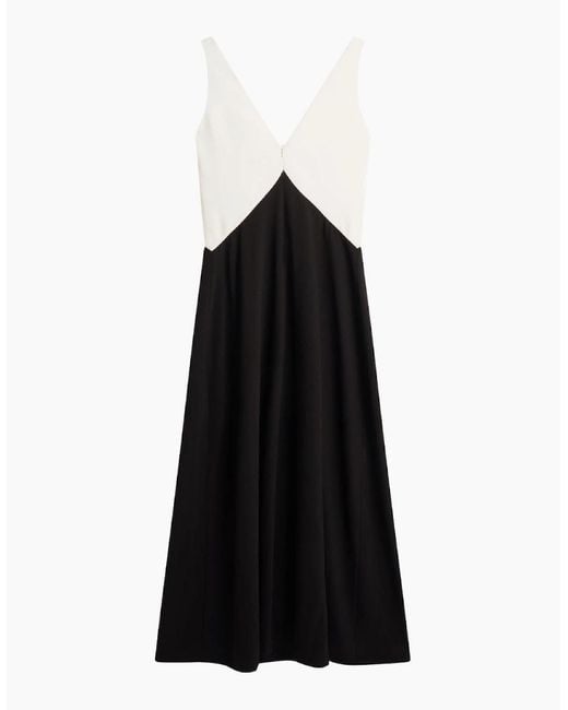 Ted Baker Black Sucre Contrast Paneling Midi Dress