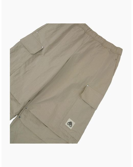 Moose Knuckles Gray Fielding Parachute Pants Tan for men