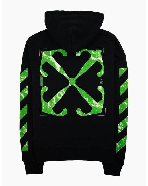 Off-White c/o Virgil Abloh Black Off Moon Cam Arrow Skate Hoodie for men