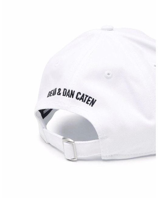 DSquared² White Icon Spray Cap for men
