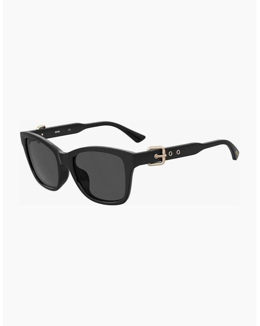 Moschino Black Buckle Detail All Sunglasses