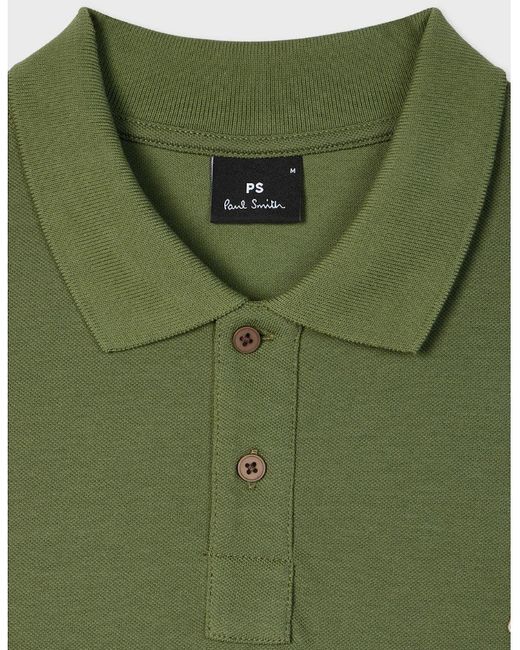Paul Smith Green Ps Reg Fit Zebra Polo Shirt 35E for men