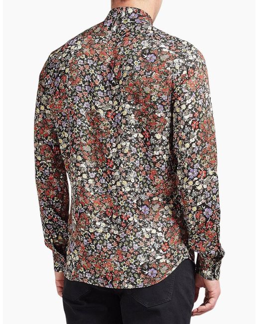 DIESEL Gray S Nico 0Qapz 900 Shirt Long Sleeve Casual Summer Cotton Floral Shirt for men