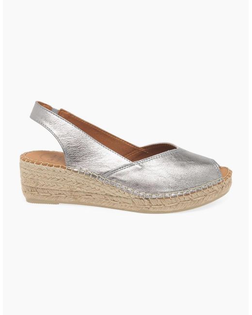 Toni Pons White Bernia Wedge Heel Espadrilles Sandals