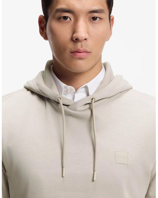 Boss Natural Boss Wetalk Pullover Hoodie With Logo Patch for men