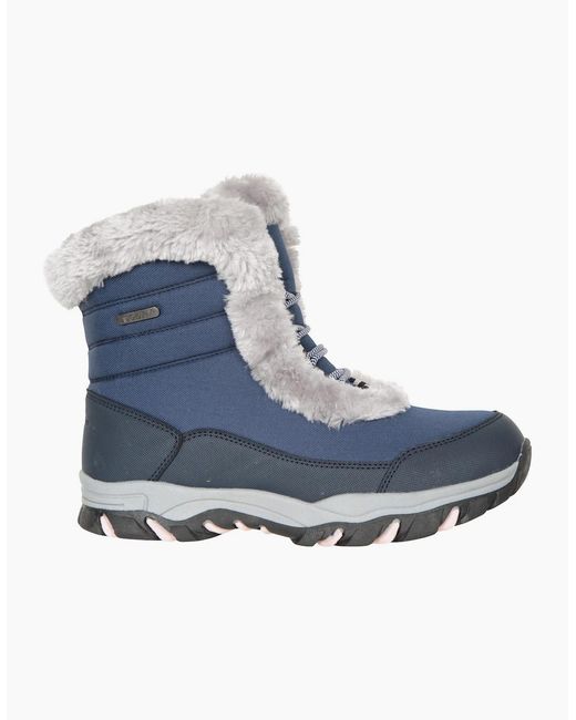 Mountain Warehouse Blue Ladies Ohio Thermal Short Shaft Snow Boots