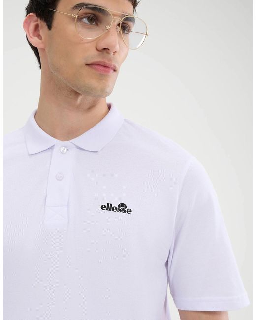 Ellesse White Senago Polo for men