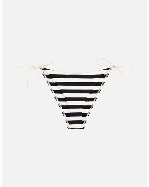 Tommy Hilfiger White Nautical Stripe Ribbed Bikini Bottoms, /Ivory