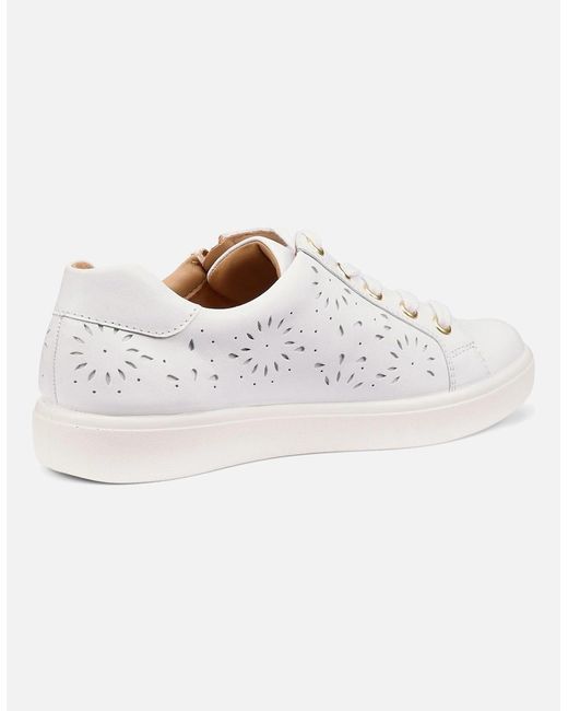 Hotter White Wonder Wide Trainers