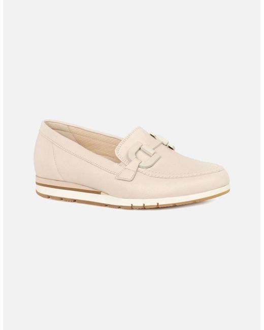 Gabor White Baby Loafers