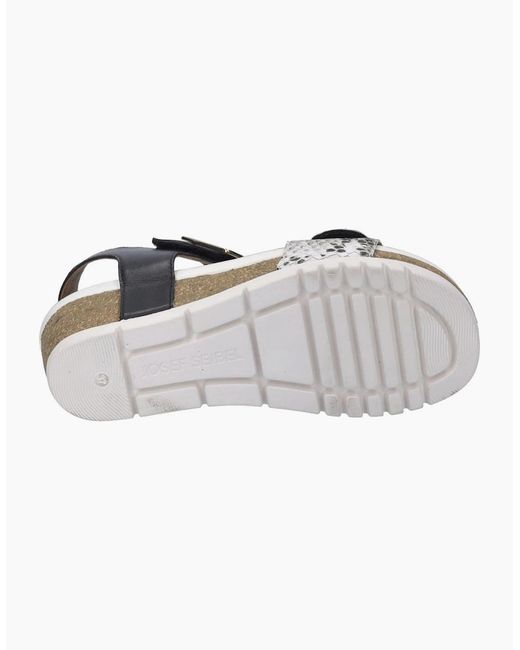 Josef Seibel Black Quinn 02 Wedge Sandals