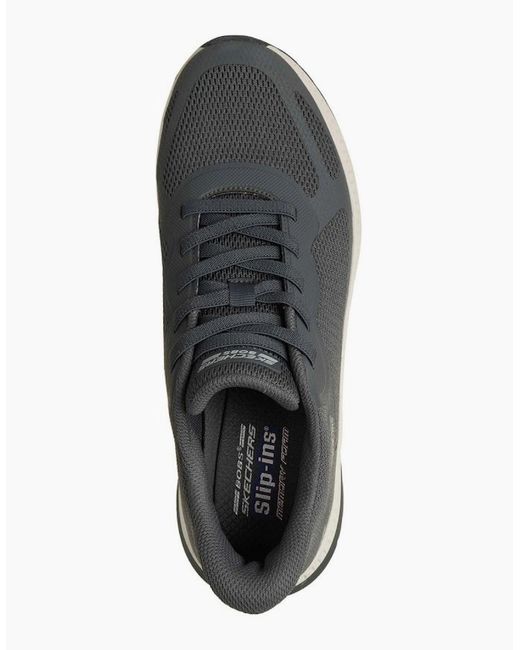 Skechers Blue Bobs Sport Squad Chaos 4 Charcoal Standard Trainers for men