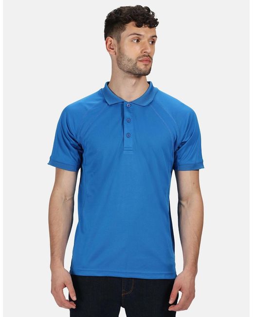 Regatta Blue Hardwear Coolweave Short Sleeve Polo Shirt for men