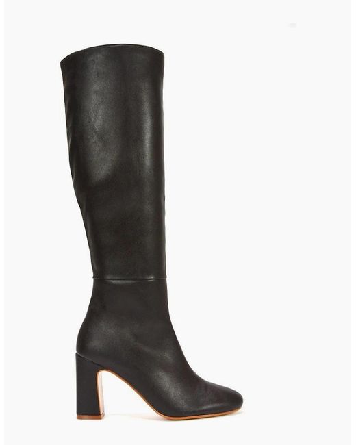 XY London Black Ladies Lillia Knee-High Boots