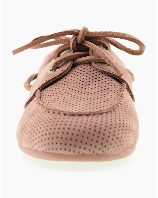 Sperry Top-Sider Pink Sperry Slim Boat Shoe Leather Amaretto Boat Shoes