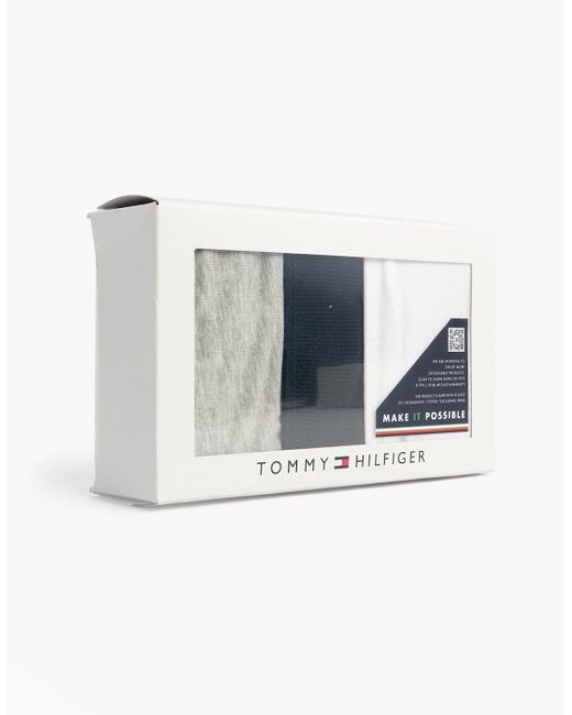 Tommy Hilfiger Blue 3 Pack Dipped Bikini Brief Multicoloured