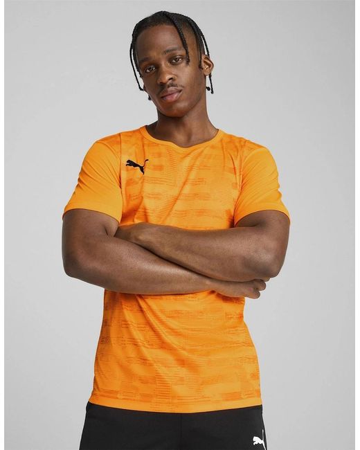 PUMA Orange Individualrise Graphic Jersey T-Shirt for men
