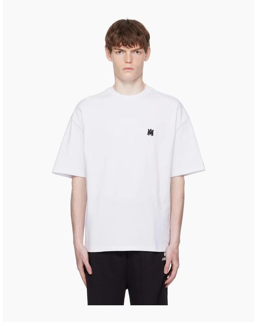 Amiri White Ma Logo Skater Oversized T-Shirt for men