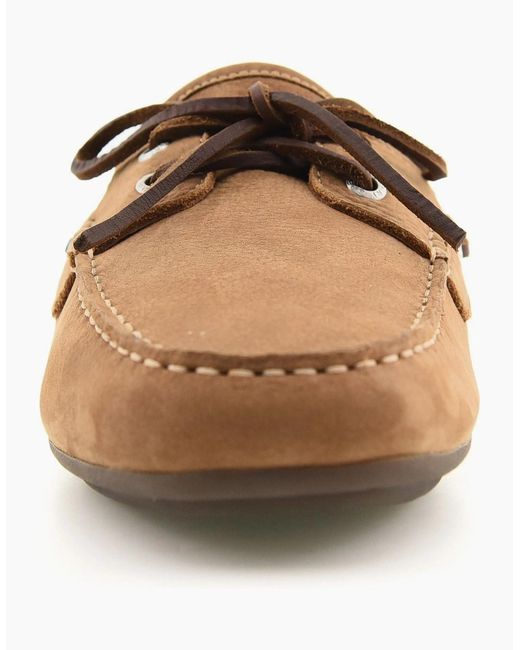 Sperry Top-Sider Brown Sperry Orland 2-Eye Driver Leather Tan Boat Shoes for men