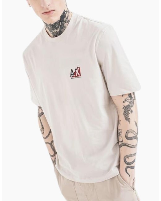 Armani Red Exchange T-Shirts Milano Basic Ax Print Tee for men