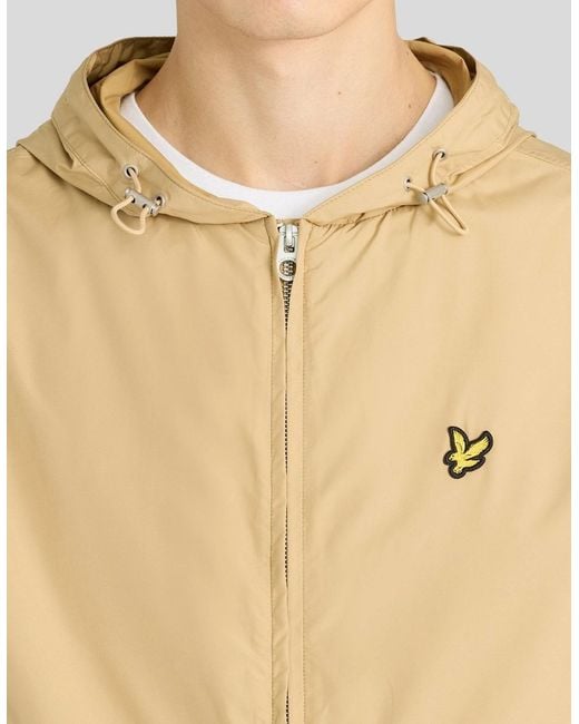 Lyle & Scott Natural Lightweight Hooded Utility Jacket for men