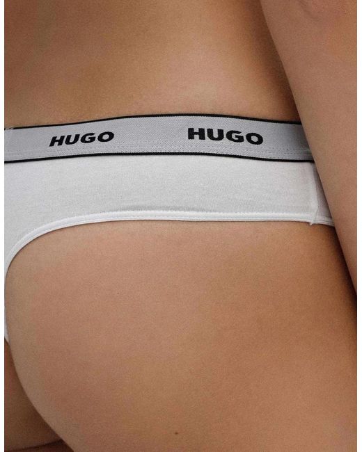 Boss White 3-Pack Classic Logo Thongs