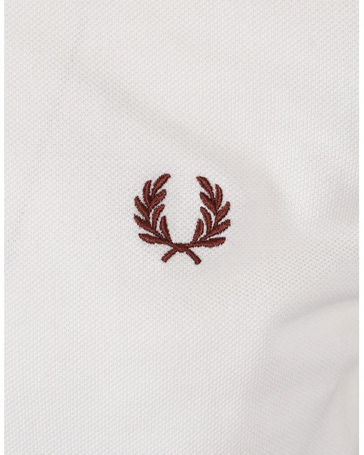Fred Perry White Twin Tipped Polo Snow/ Brand for men