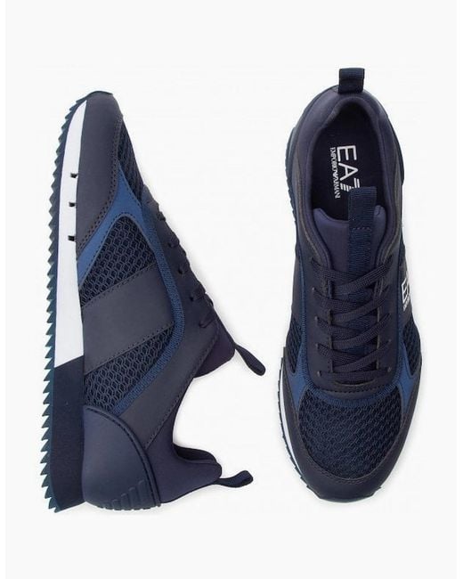 EA7 Blue Sneaker Trainer for men
