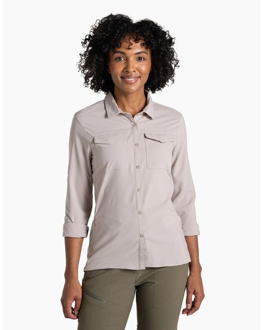 Craghoppers Gray Ladies Nosilife Pro Iii Nosilife Long-Sleeved Shirt