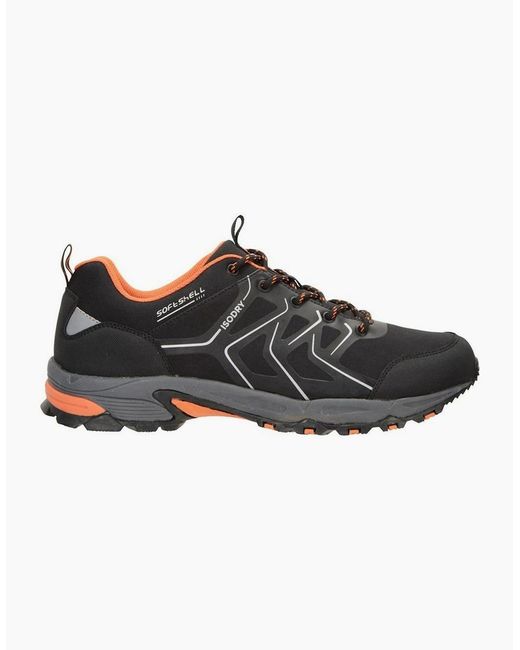 Mountain Warehouse Black Shadow Softshell Waterproof Walking Shoes for men