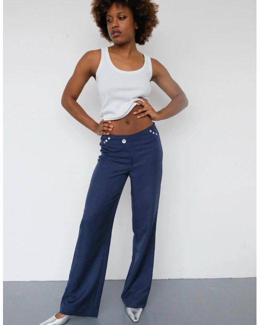 No Emotions UK Blue The Claudia Trousers