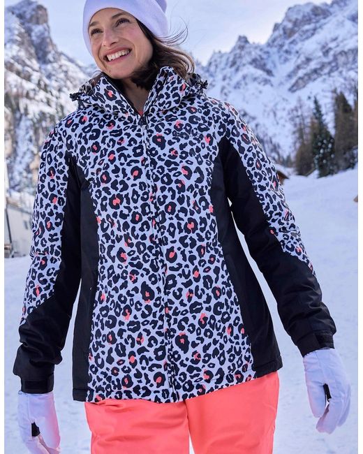 Mountain Warehouse Blue Ladies Dawn Ii Printed Ski Jacket