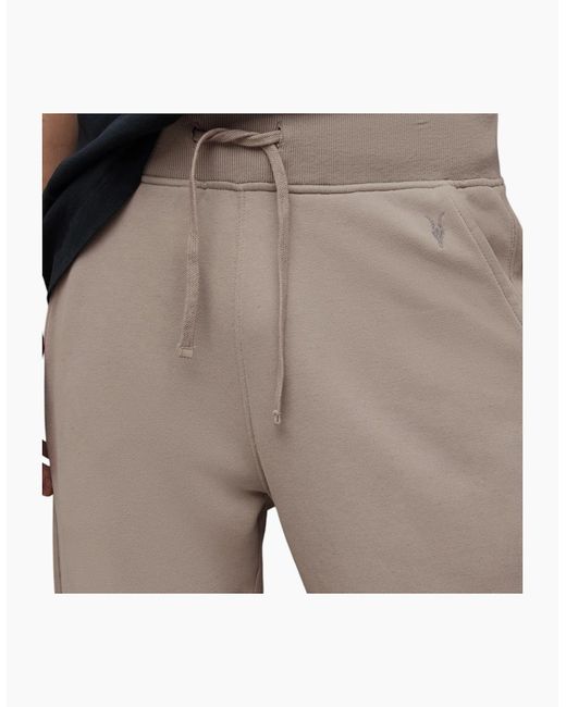 AllSaints Gray All Saints Raven Slim Fit Sweatpants Fleece Bottoms Casual Cuffed Cotton for men