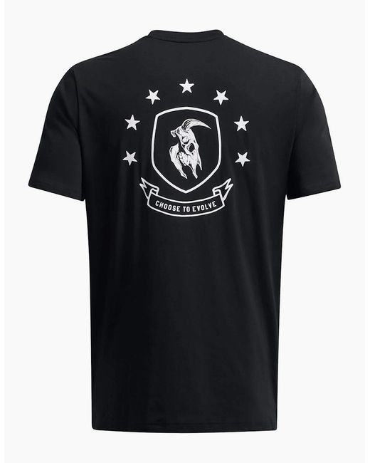 Under Armour Black Regular Fit Large Genie Text Graphic T-Shirt for men