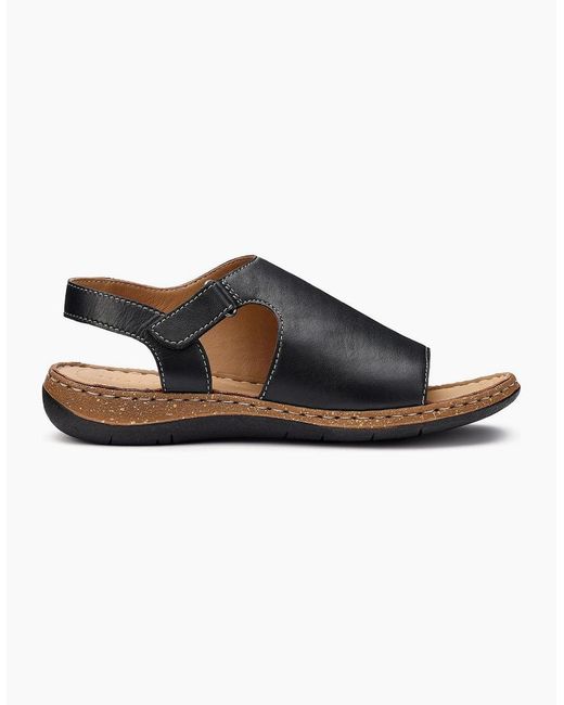 Hotter Black Mena Mule Sandals