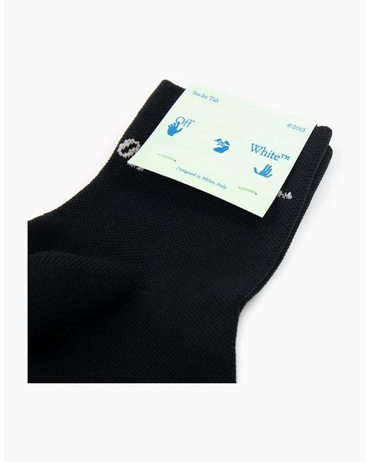Off-White c/o Virgil Abloh Black Off Slanted Off Logo Low Socks for men