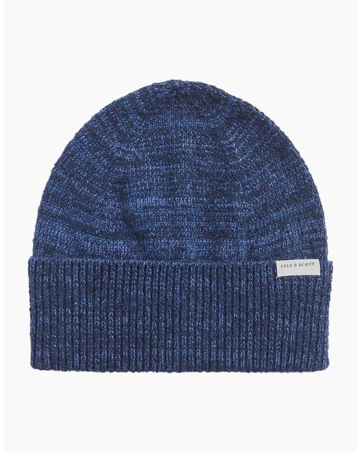 Lyle & Scott Blue Lyle & Scott Multi Marl Beanie Dark Marl for men