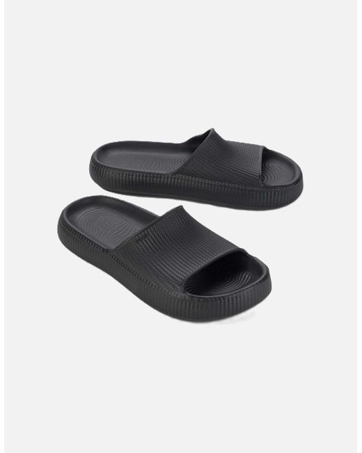 Zaxy Black Leveza Slides