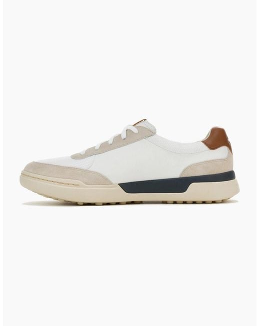 Hush Puppies White Wes Hp Sneaker Suede Trainers for men