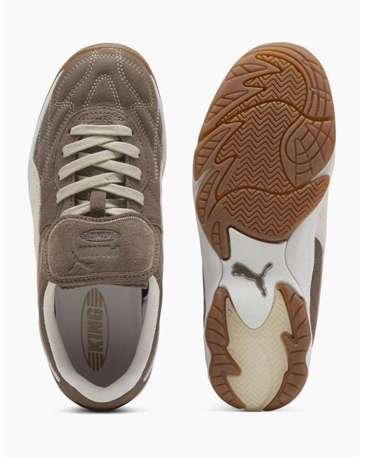 PUMA Gray King Indoor Wine Club Low Top Trainers
