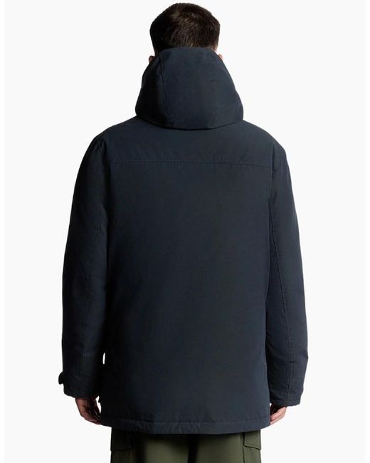 Lyle & Scott Blue Lyle & Scott Dark Membrane Parka for men