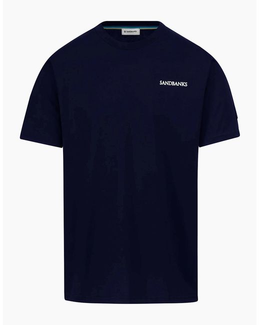 Sandbanks Blue Side Stripe T-Shirt for men