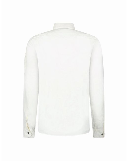 C P Company White Lens Safari Shirt Gauze for men