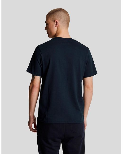 Lyle & Scott Blue Cotton Crew Neck T-Shirt for men
