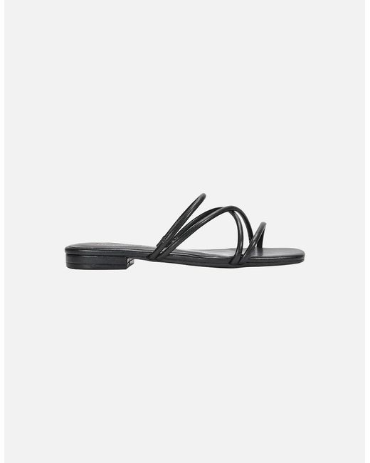 XY London Black Ladies Suzzie Metallic Strappy Sandals